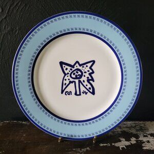 Set of Four Ganges Gallery Indian Artist Jogen Chowdhury Dinner Plates